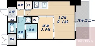 小西マンション【8階】の間取り