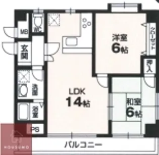 ソレイユ南町【3F-B号室】の間取り
