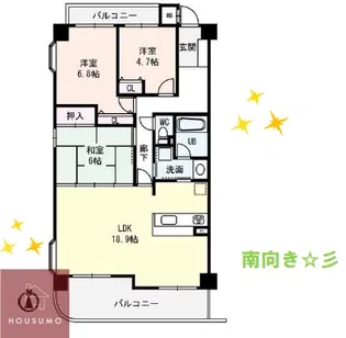 エスポワール豊里【0306号室】の間取り
