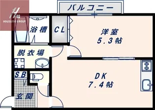 カルム林寺【201号室】の間取り
