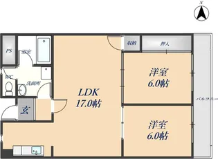 ハピネス48【103号室】の間取り