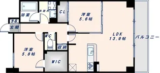 レジディア玉造【3階】の間取り