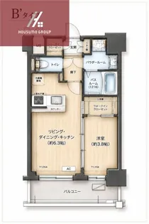 エステムコート大阪オリエンス【203号室】の間取り
