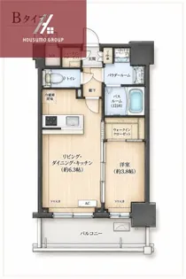 エステムコート大阪オリエンス【1302号室】の間取り