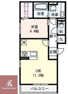 エストドミール東中浜【2階】の間取り