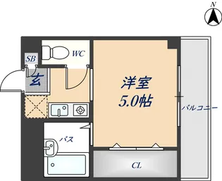 クレール住道【3階】の間取り