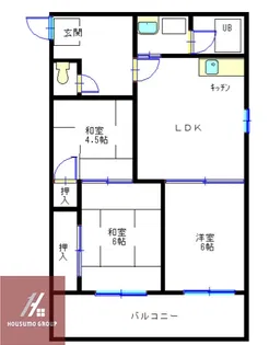 豊中ガーデンズ【3階】の間取り