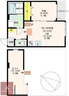シェンリーパーク【1階】の間取り