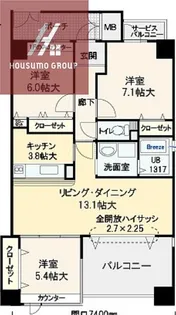 ラ・ヴィーダ【1階】の間取り