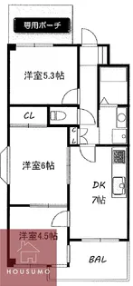 ココチフォレストrs【5階】の間取り