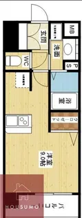 アスヴェル新北野モスト【3階】の間取り
