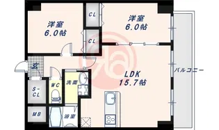 ZioⅧ清水丘【9階】の間取り