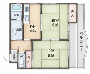 服部サンコーポ【2階】の間取り