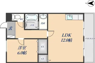 OKハイツ5号館【3階】の間取り