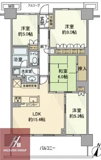 シンフォニア新千里南町ガーデンス 【4階】の間取り