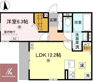 アザレア深江橋【1階】の間取り