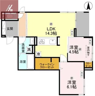 ウエスタンハイツ19【201号室】の間取り