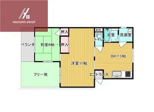 フォレスト岩田【1階】の間取り