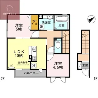 メゾンラグランジュ【202号室】の間取り