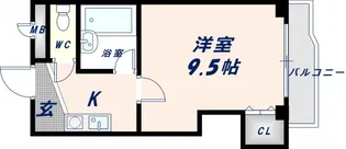 ユニハイム長堂【3階】の間取り