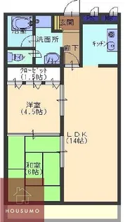 アスモ岡町【5階】の間取り