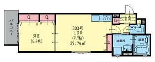 ラモーナ加島Ⅲ【303号室】の間取り