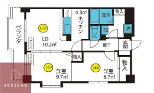 メゾンソアール【403号室】の間取り