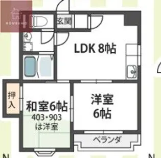 クロス9パーク神田 【303号室】の間取り