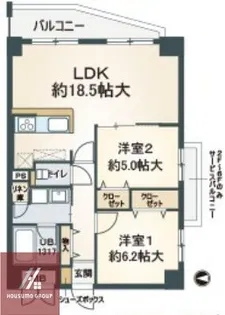 双葉エステート鴫野【4階】の間取り