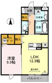 サンハイツ俊徳【106号室】の間取り
