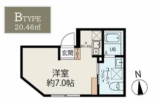 フィエルテ東向島【3階】の間取り