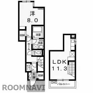 コロレ西新町の間取り