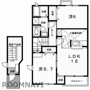 ジュネス99A【2階】の間取り