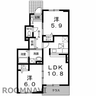 徳島県板野郡北島町江尻字小分【アパート】の間取り