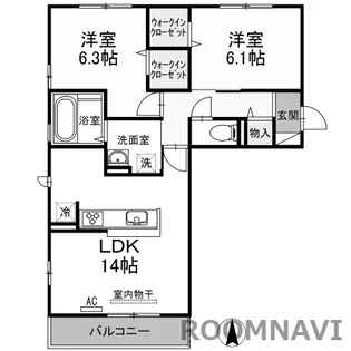 徳島県板野郡藍住町住吉字江端【アパート】の間取り