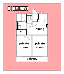 第33愛日ハイツA【202号室】の間取り