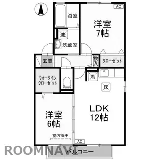 プラザ・シャルムB【1階】の間取り
