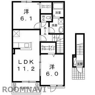 ファミール ful ful A【2階】の間取り
