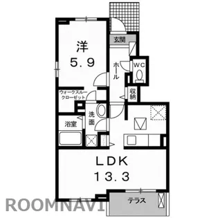 徳島県板野郡藍住町勝瑞字成長【アパート】の間取り