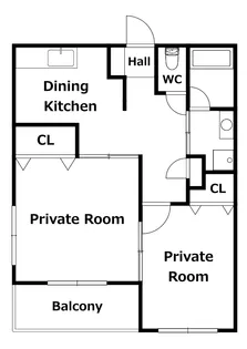 ハイツ・ワコー【2階】の間取り