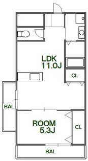 マリンビル【6階】の間取り