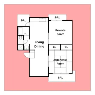 三間マンション【4階】の間取り