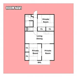 サンステージ川内Ⅲ【2階】の間取り