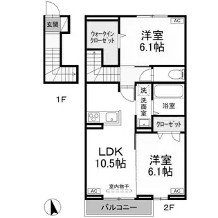 オリエンタルコート北島【2階】の間取り
