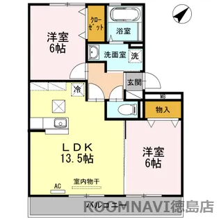 グランパルク【105号室】の間取り