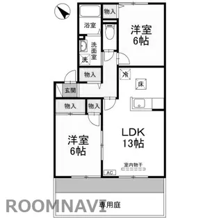 プラザ・ルミエールC【1階】の間取り