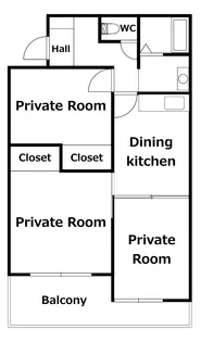 ルーク末広【5階】の間取り