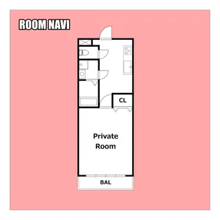 1DKの間取り画像