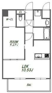 1LDKの間取り画像