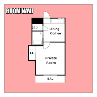 1DKの間取り画像